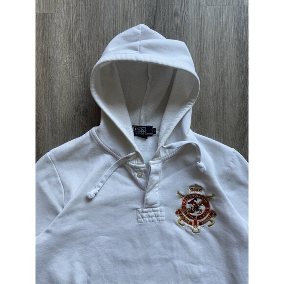 Rare Vintage Polo Ralph Lauren Hunter Jumper 2 Long Sleeve Button Hoodie Sweater - Picture 3 of 16